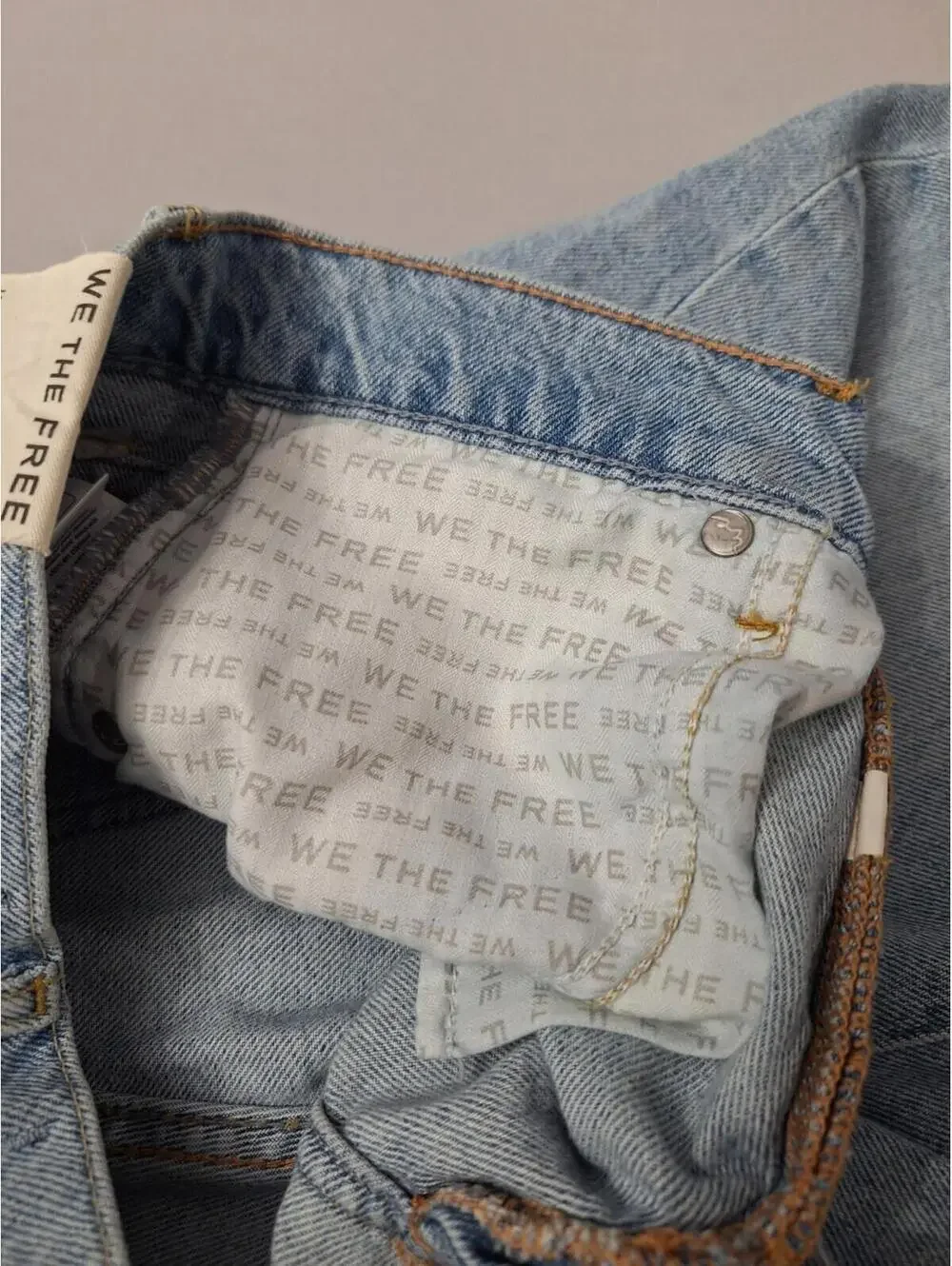 We The Free Jam Session Light Blue Relaxed Fit Denim Capri Jean Shorts